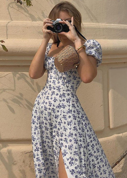 Robe longue été fleurie élégante femme