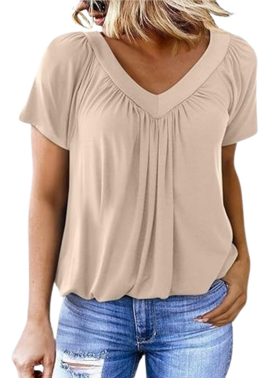 T-shirt Femme Col V Ample
