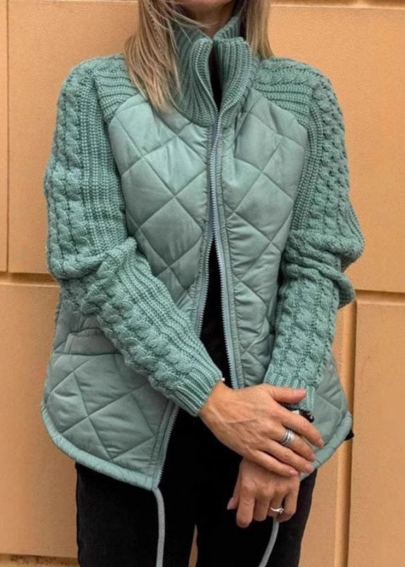 Veste matelassée zippée col montant