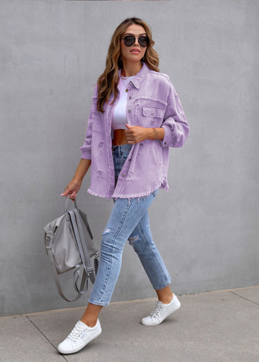 Chemise veste femme décontractée tendance