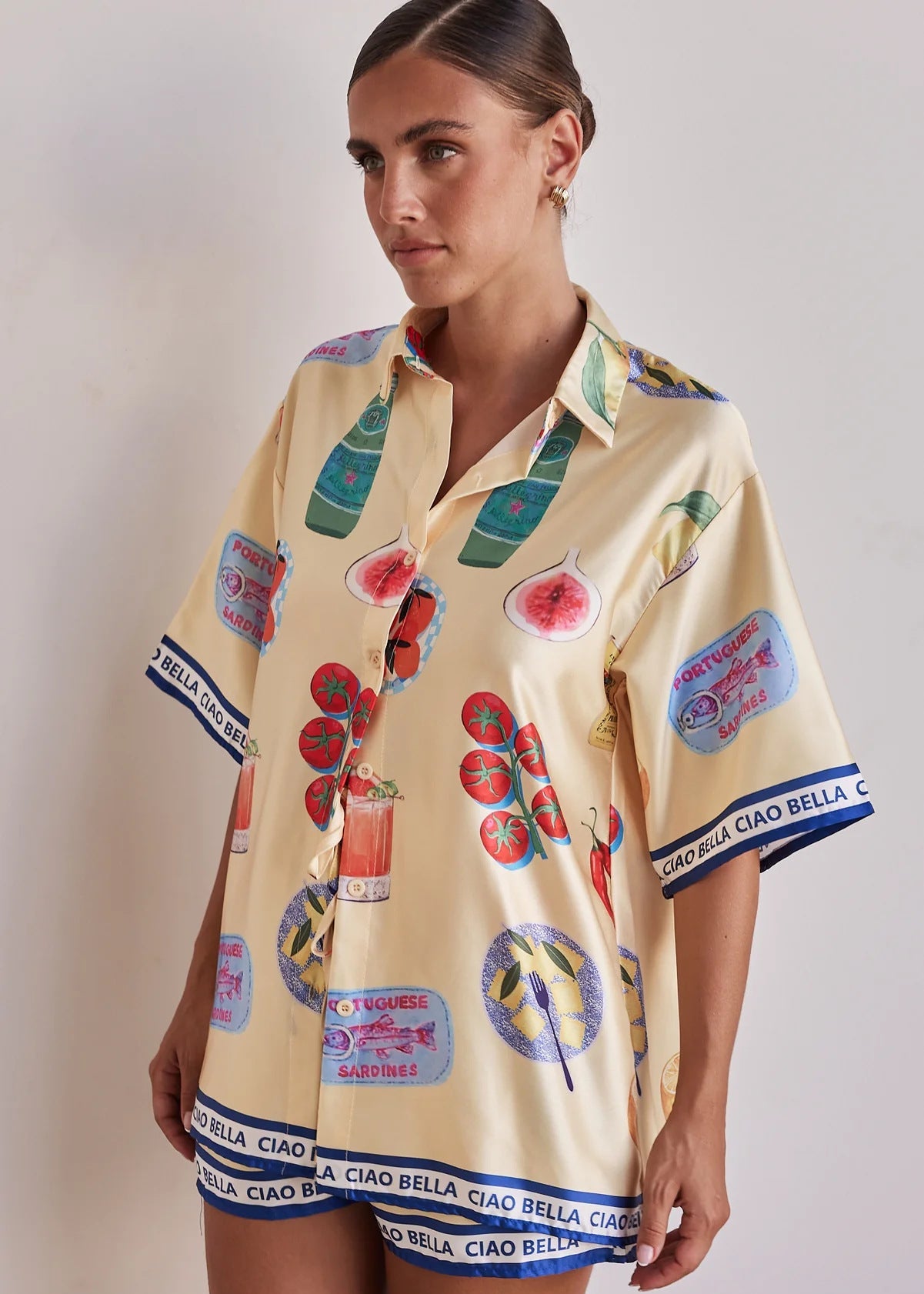 Pyjama Cartoon Femme Estival à Manches Courtes