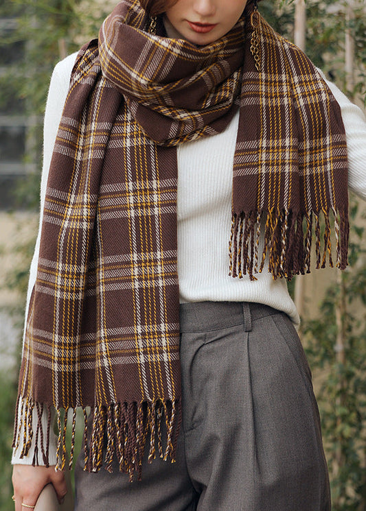 Écharpe imprimée douce à carreaux