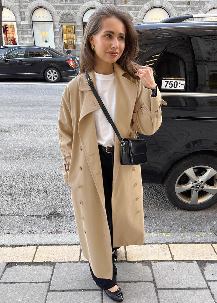 Trench femme khaki double boutonnage