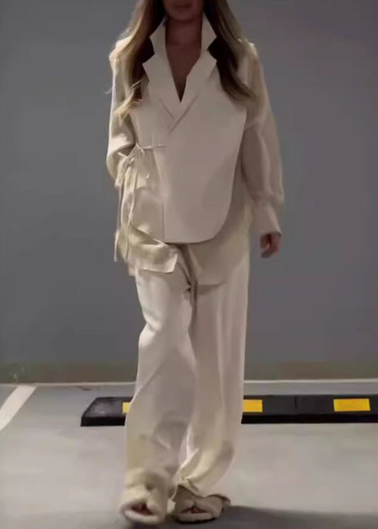 Ensemble mousseline haut patchwork & pantalon