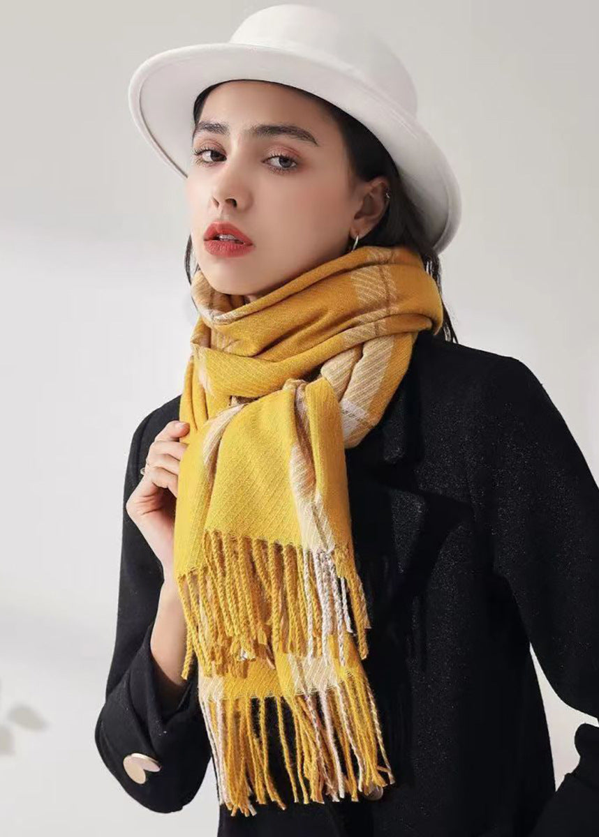 Écharpe plaid chaude hiver femme