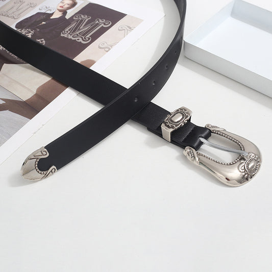 Ceinture large élégante à motif gravé