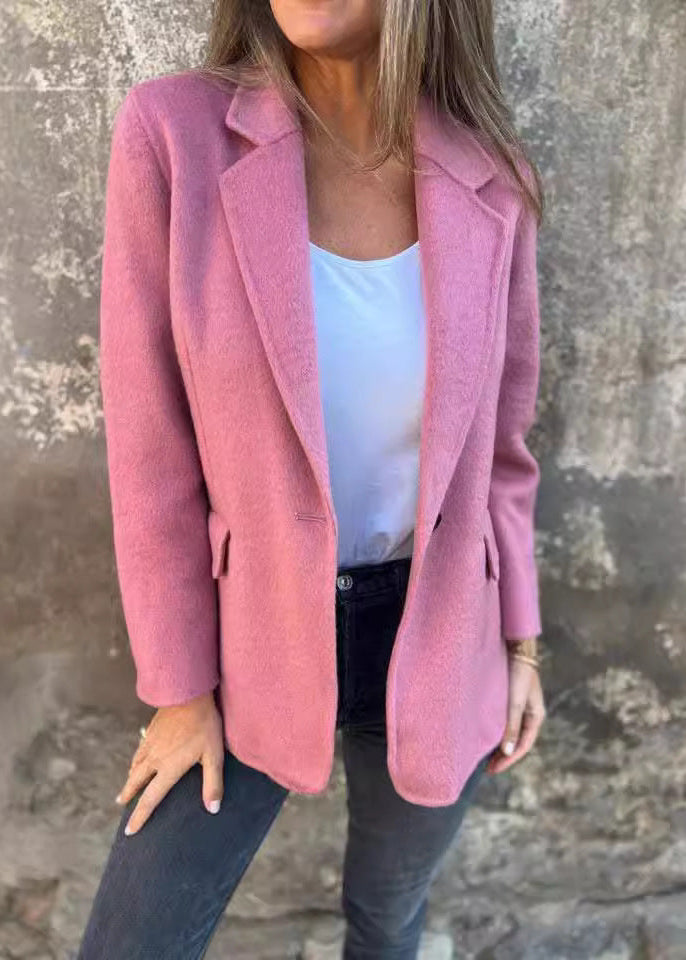 Blazer court boutonné style hiver femme