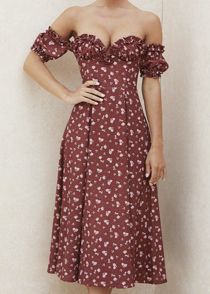 Robe longue été fleurie élégante femme