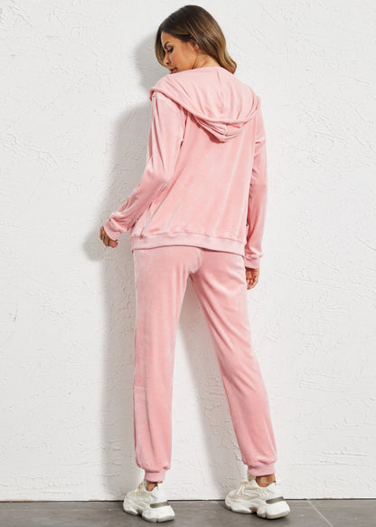 Ensemble Velours Femme – Hoodie & Pantalon Décontracté