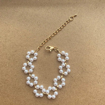 Collier bracelet perles femme élégant