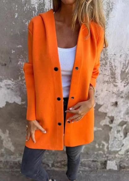 Cardigan Décontracté à Capuche Femme