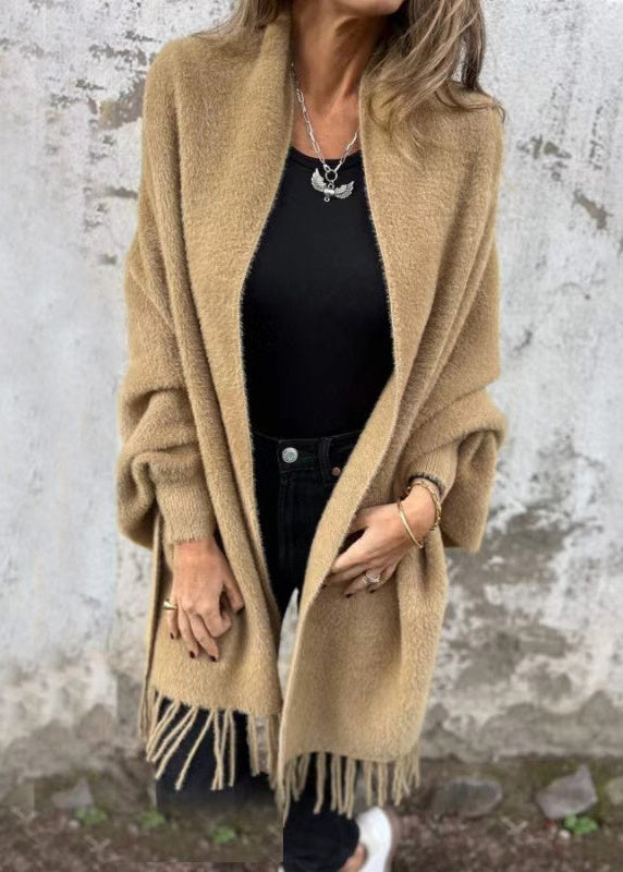 Cardigan ample à manches chauve-souris