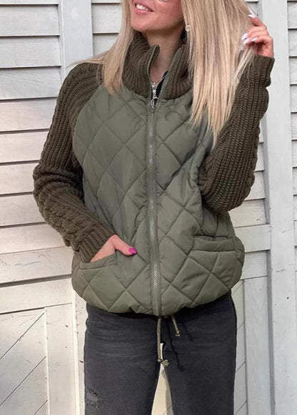 Veste matelassée zippée col montant