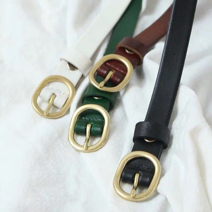 Ceinture fine élégante en cuir