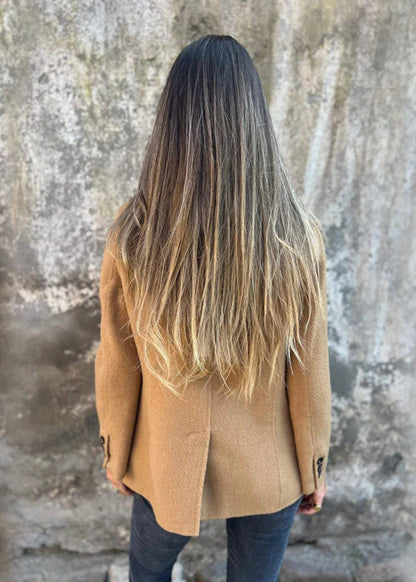 Blazer court boutonné style hiver femme