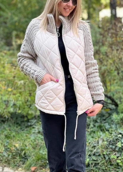 Veste matelassée zippée col montant