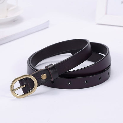 Ceinture fine élégante en cuir