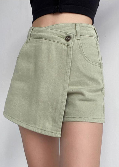 Jupe denim asymétrique anti-éclaircissements