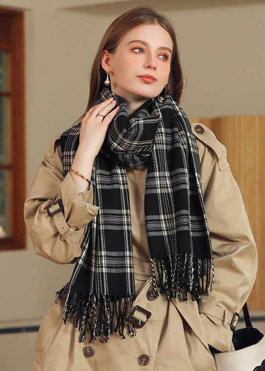Écharpe imprimée douce à carreaux