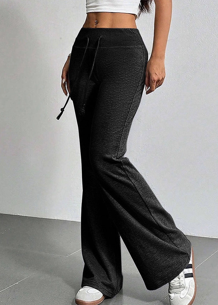 Pantalon femme taille haute décontracté