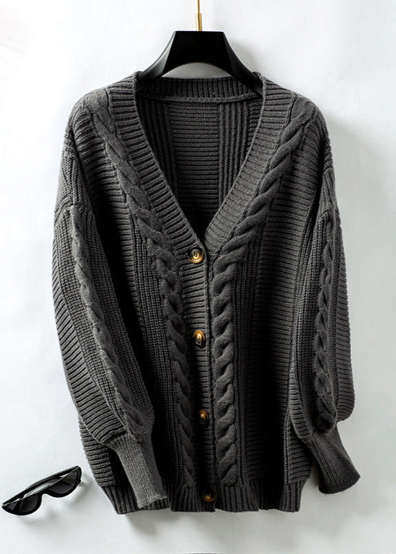 Gilet femme vintage tricot boutonné