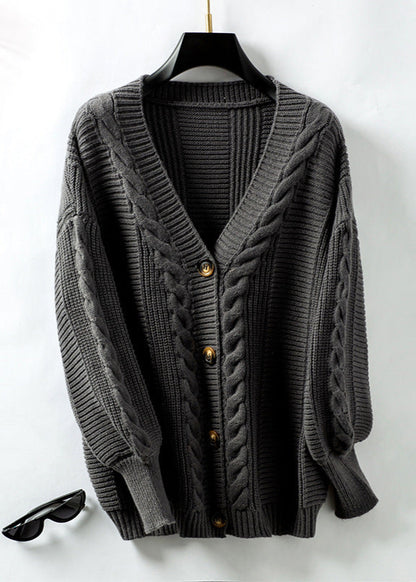 Gilet femme vintage tricot boutonné