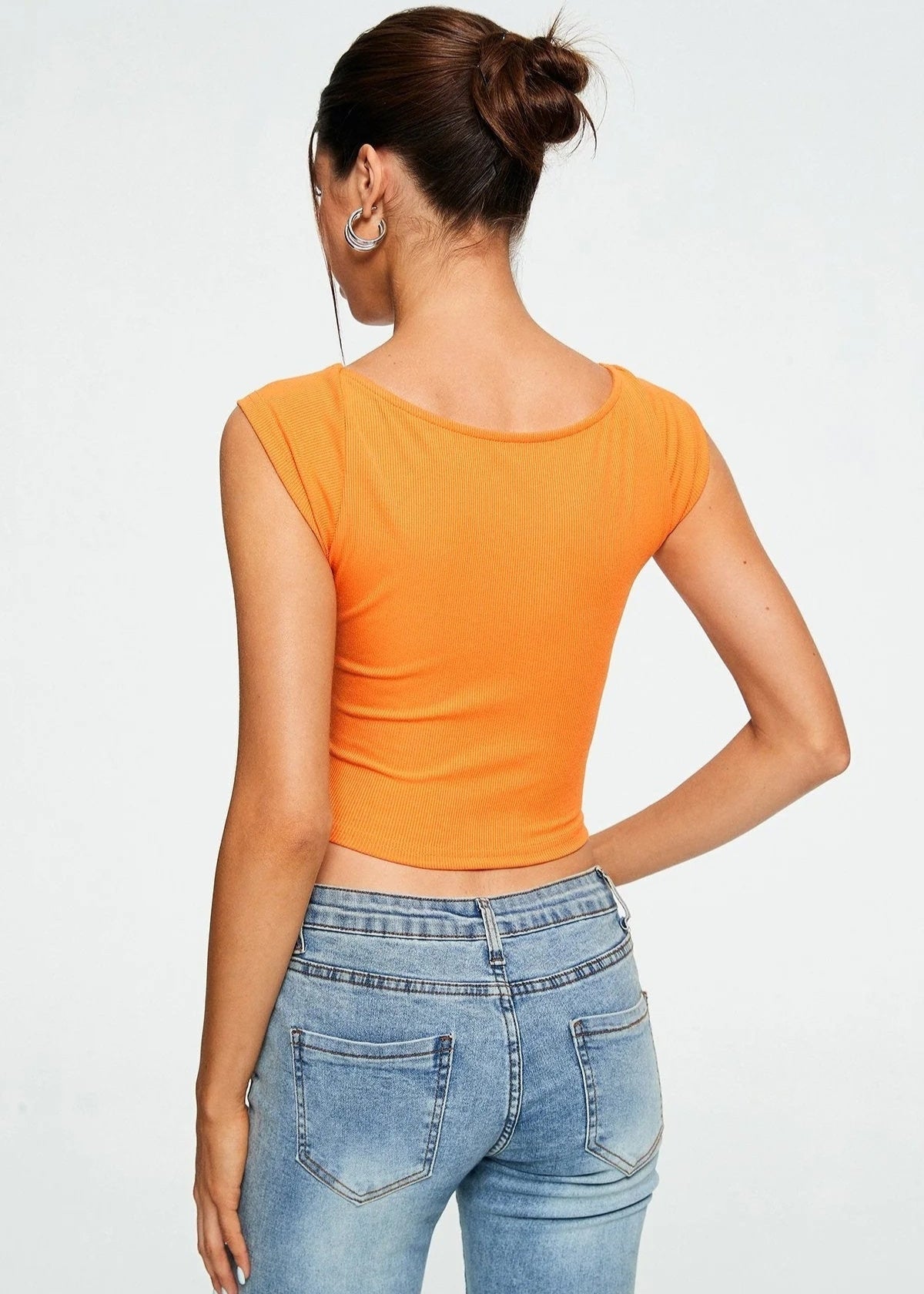 Crop top sans manches femme chic