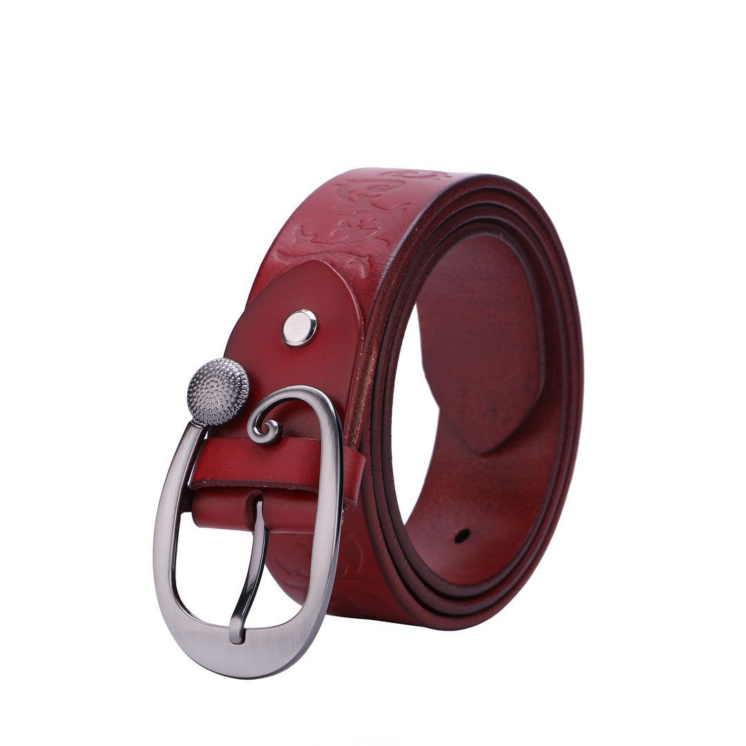 Ceinture fine cuir embossé élégant