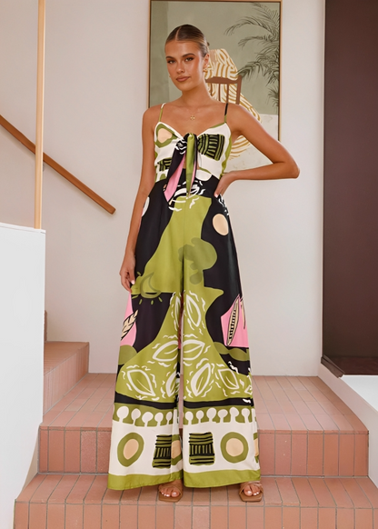 Combinaison Large Imprimée Femme Été