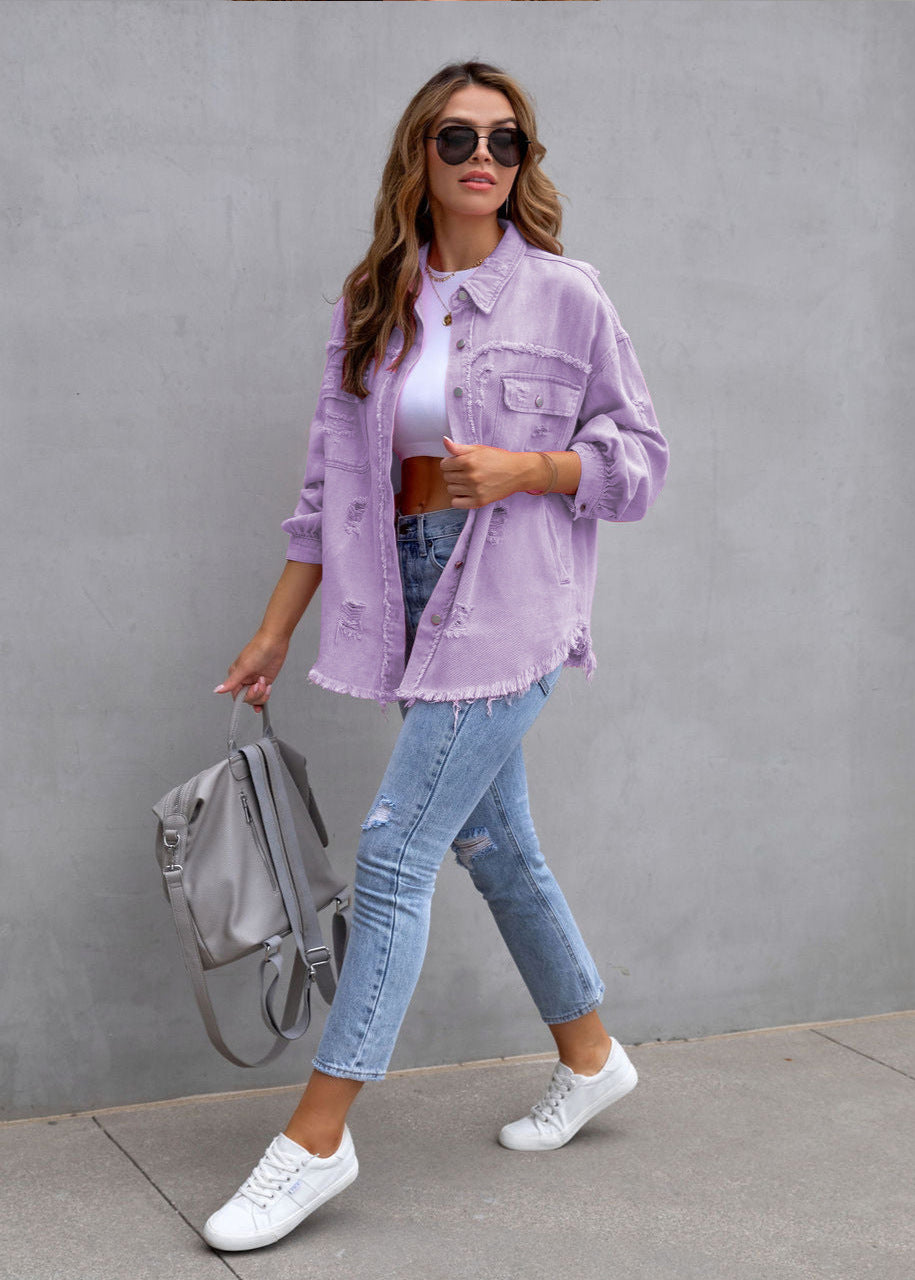 Chemise veste femme décontractée tendance