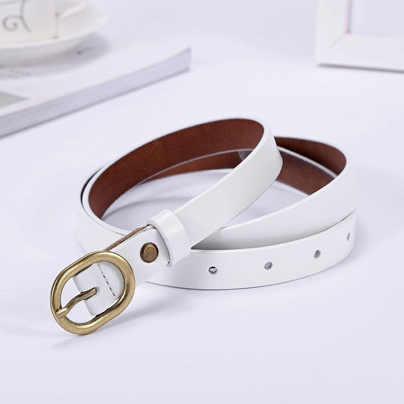 Ceinture fine élégante en cuir