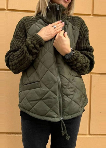 Veste matelassée zippée col montant