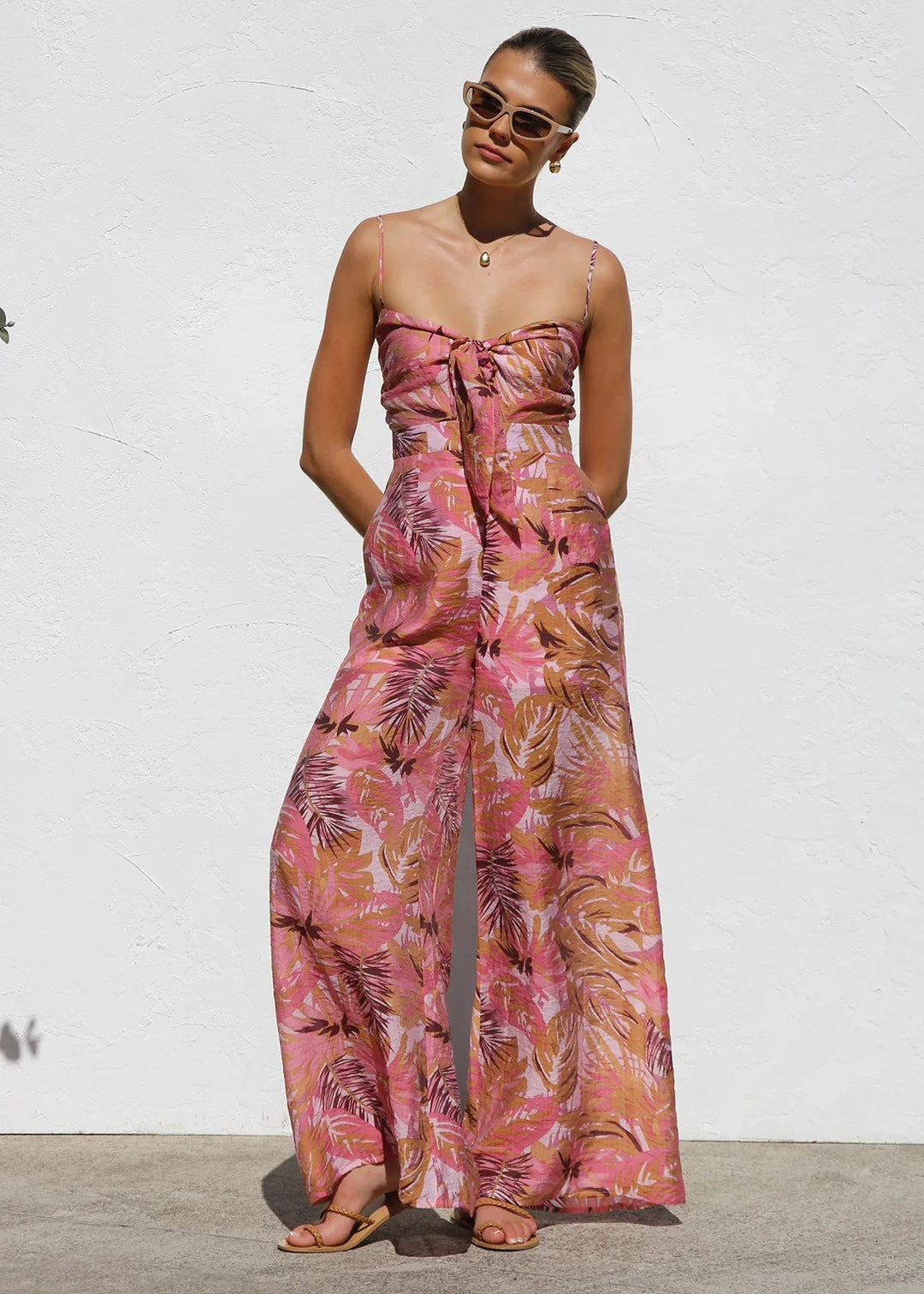 Combinaison Large Imprimée Femme Été