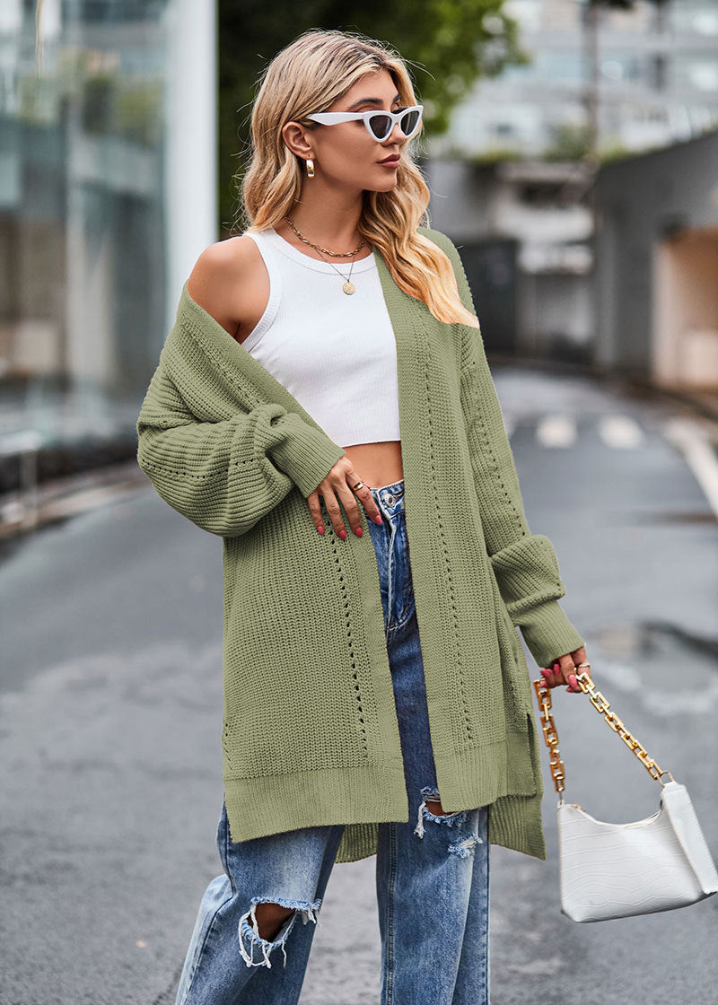 Manteau pull ample à poches