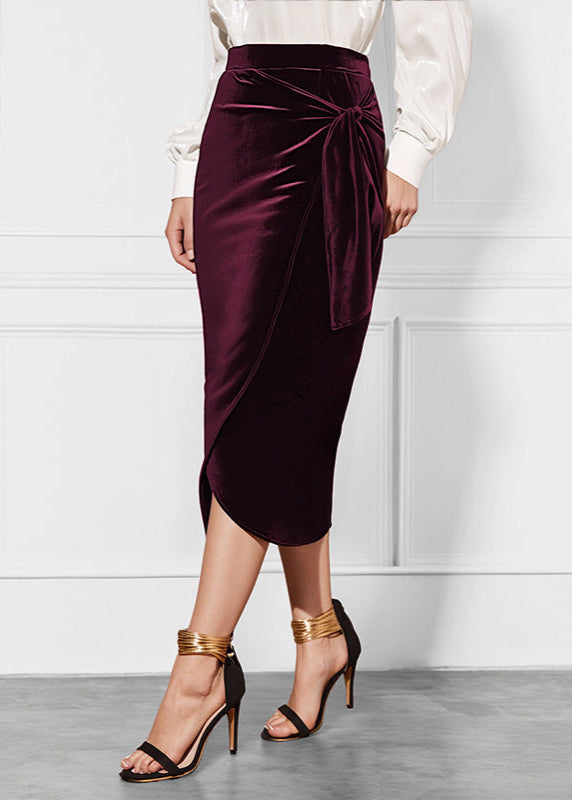 Jupe plissée élégante couleur unie