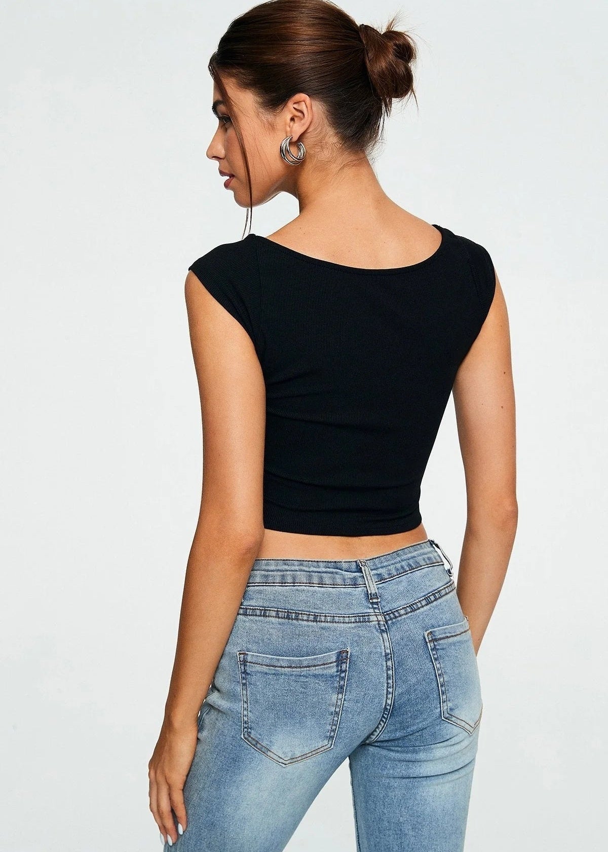 Crop top sans manches femme chic
