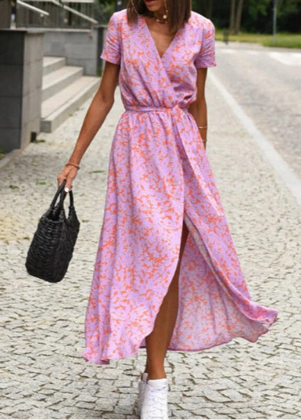 Robe imprimée à coupe évasée