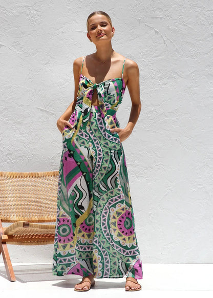 Combinaison Large Imprimée Femme Été