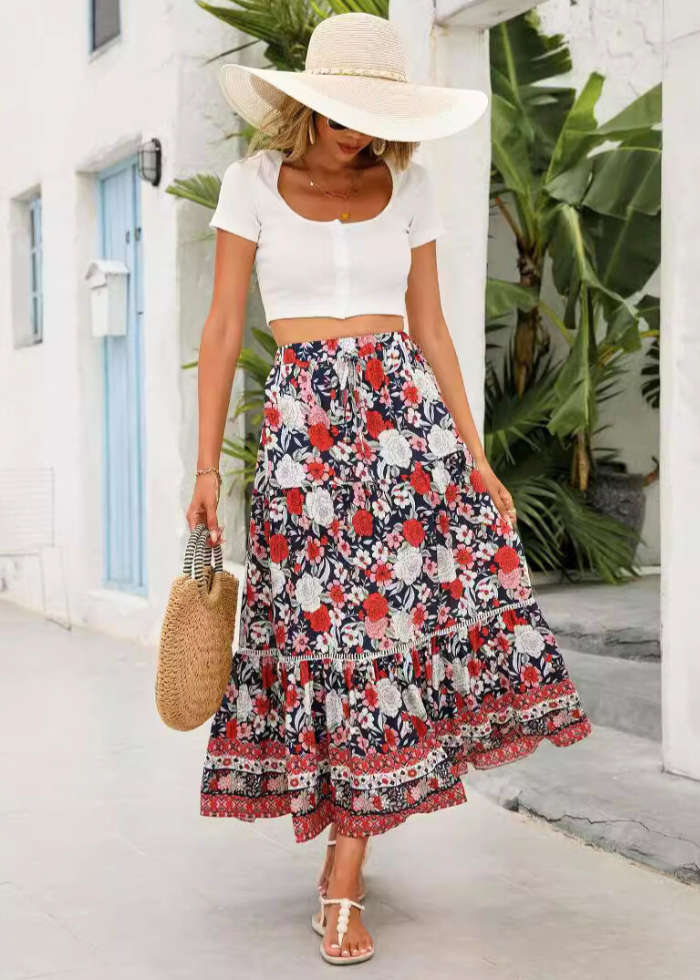 Jupe Longue Bohème en Viscose