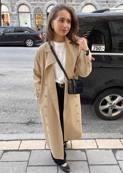 Trench femme khaki double boutonnage