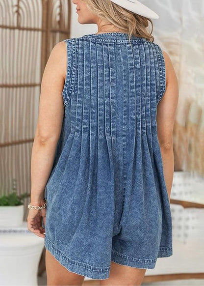 Combinaison en Jean Femme Sans Manches