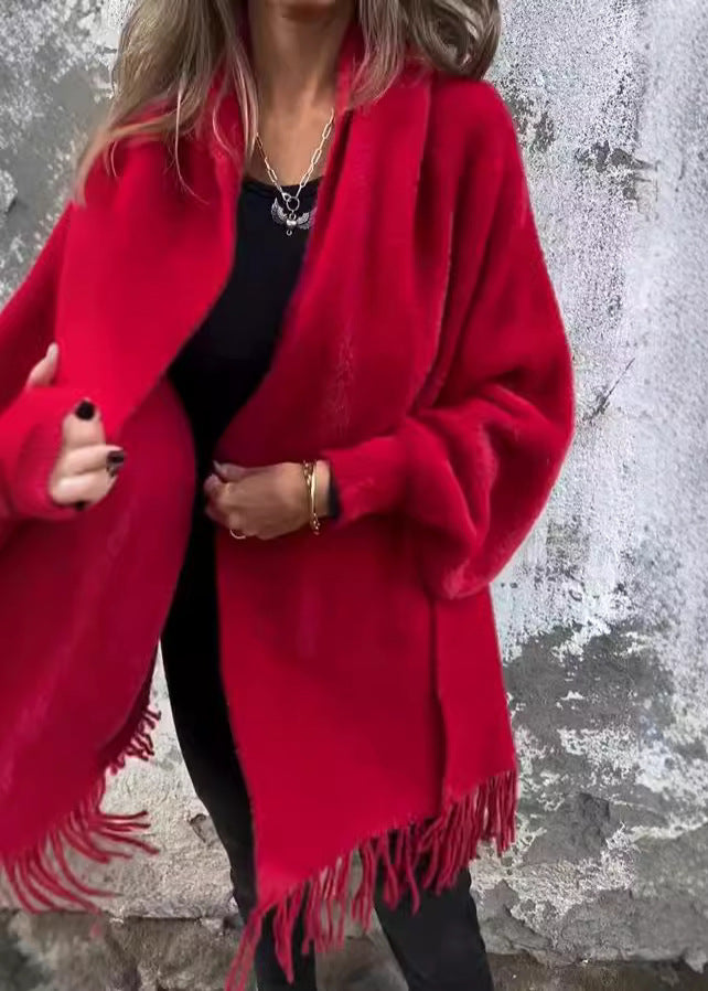 Cardigan ample à manches chauve-souris