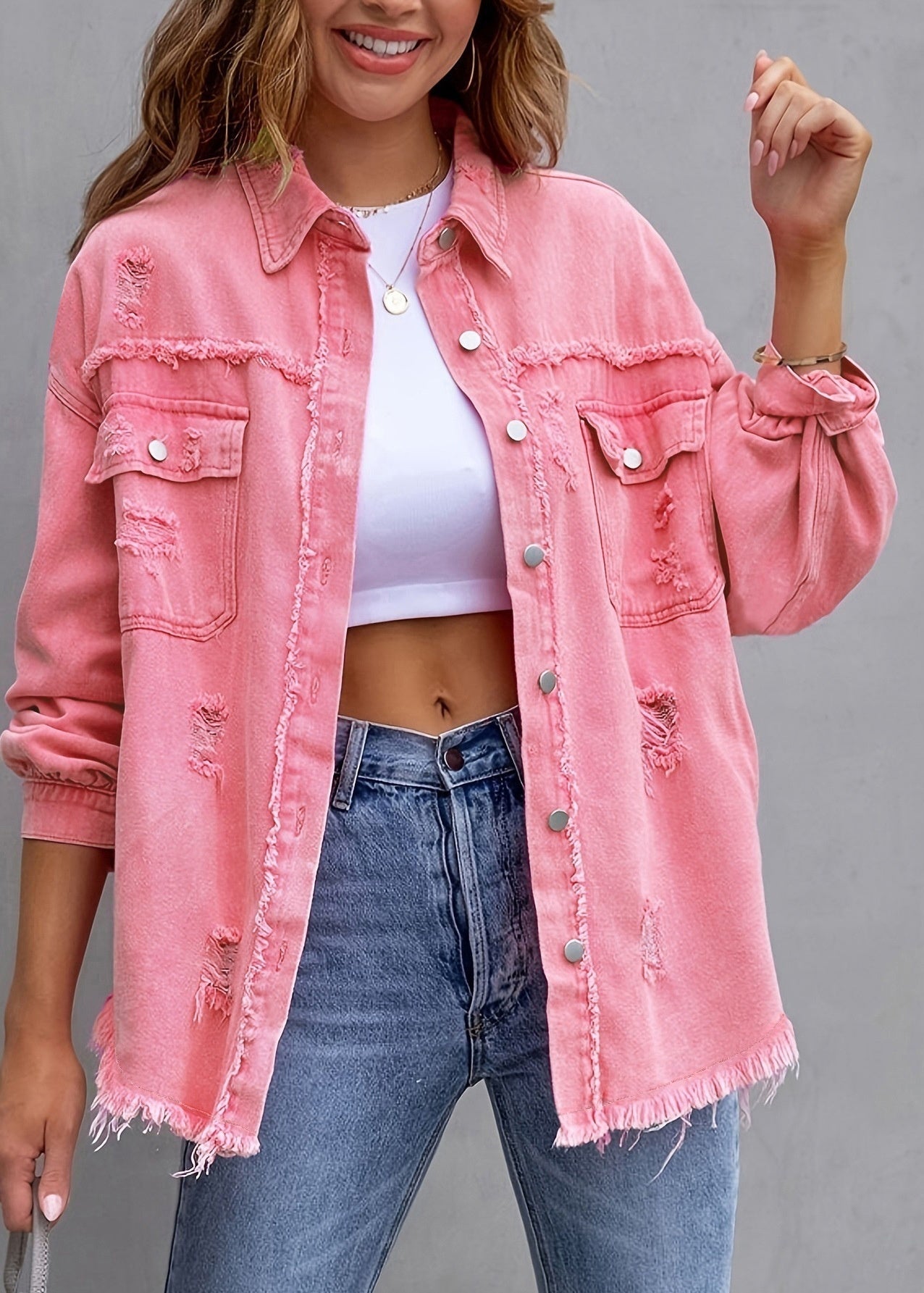 Chemise veste femme décontractée tendance