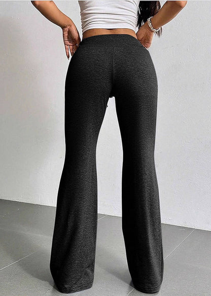 Pantalon femme taille haute décontracté