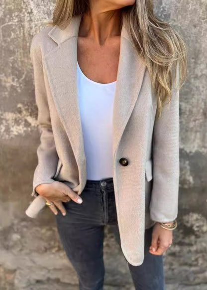 Blazer court boutonné style hiver femme