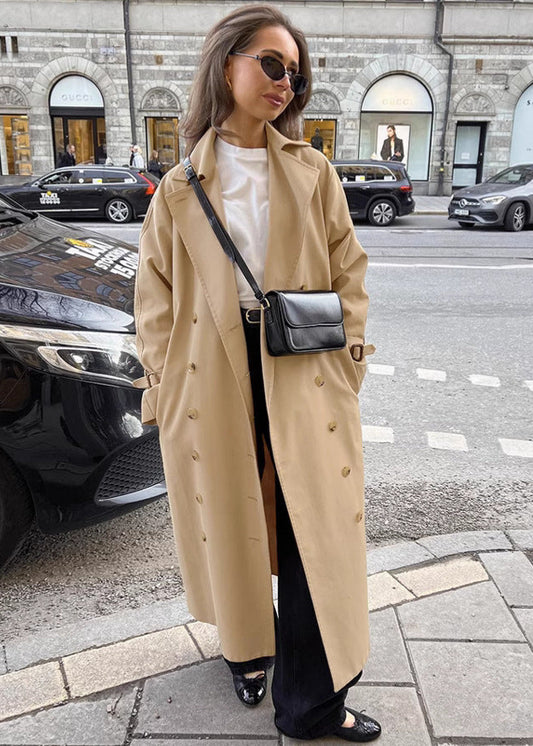 Trench femme khaki double boutonnage