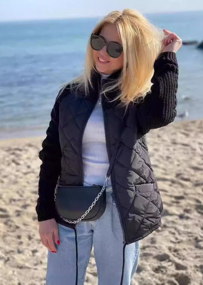 Veste matelassée zippée col montant