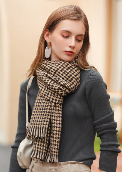 Écharpe épaisse à carreaux femme