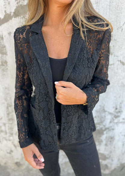 Blazer Dentelle Florale Femme Élégant