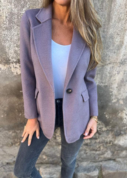 Blazer court boutonné style hiver femme